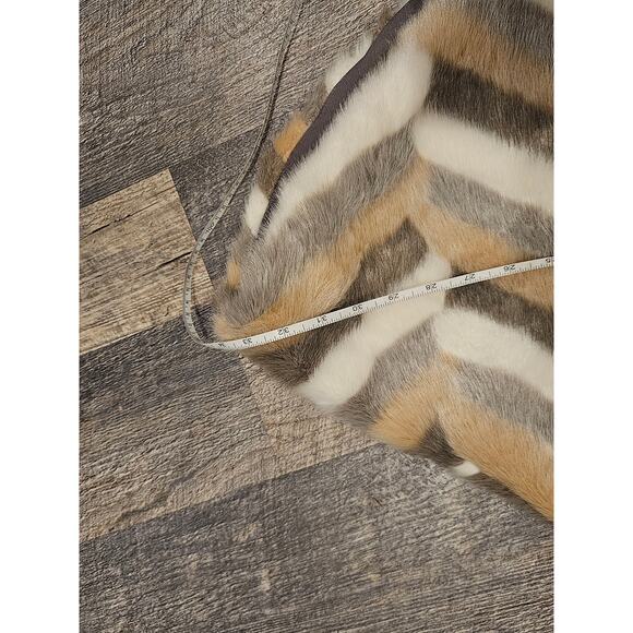 Anthropologie Bolero Cape Womens One Size Faux Fur Striped Multicolor Shrug - Picture 4 of 7